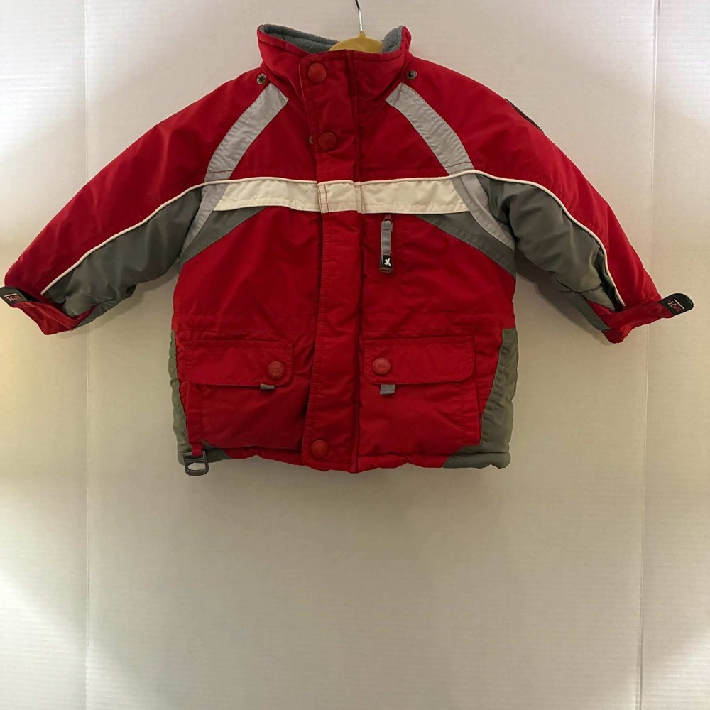 Weather Tamer WTX Xtreme Puffer Jacket Baby 18M Red Gray Colorblock Winter Coat